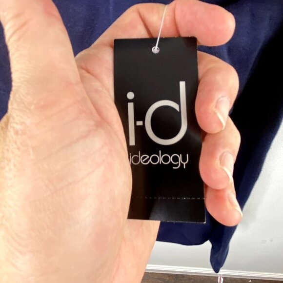 ID Ideology Mens Fleece Pullover Crewneck Sweatshirt Navy Size S - Picture 4 of 6